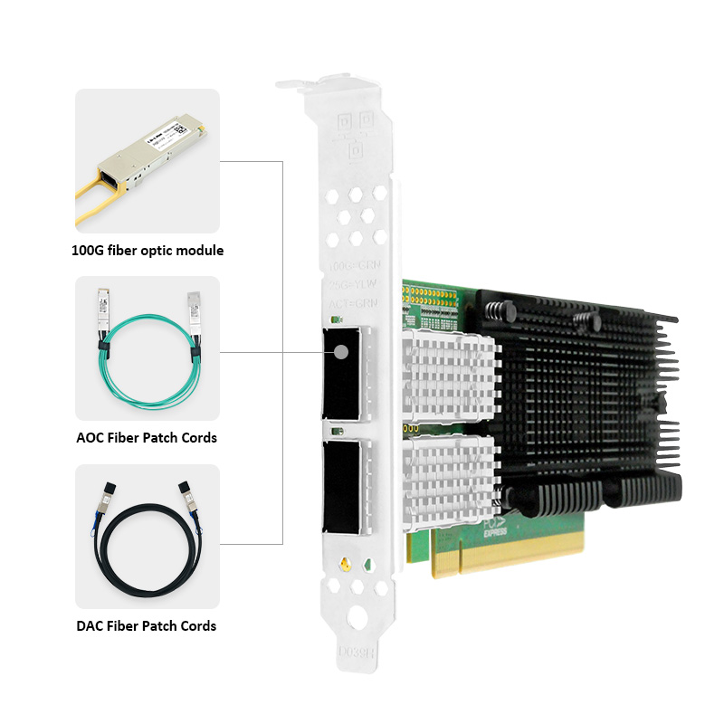 LR-LINK 1014PF 100G Kartu Jari - 100Gbe Qsfp28 Network Card ulasan dan harga